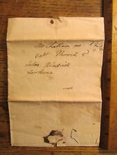 Antique Vintage Ephemera 1832 Stampless Letter to MA Sea Captain John Kendrick b picture