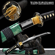 22''Honsanmai Tanto Mini Katana Clay Tempered Folded T10 Japanese Samurai Sword picture