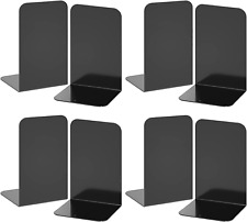 VFINE Bookend, Black Metal Book Ends, Book Ends for Shelves Heavy Duty Bookends, picture