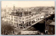 Litchfield Minnesota Downtown Stores~Lenhardt Hotel Guests~Water Tower~1908 RPPC picture