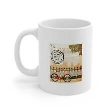 London England Bicycle - Vintage Stamp - Coffee Mug - 11oz picture