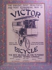 Victor Bicycle Trolley Boston Detroit San Fran Victorian Print Ad 1895 1890s D1 picture