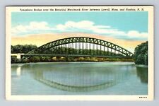 Lowell MA-Massachusetts, Merrimack Bridge, Tyngsboro Bridge, Vintage Postcard picture