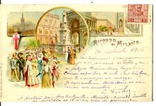 Italy Ricordo di Milano 1906 cover on vintage Künzli freres published postcard picture