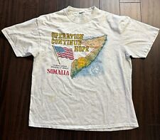Vintage Operation Continue Hope Shirt XL 90s Military Single Stitch Somalia READ picture