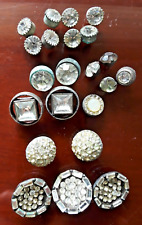 22  Gorgeous VINTAGE & ANTIQUE SMALL TO MEDIUM RHINESTONE BUTTONS Sparkley picture