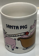 Nice Vintage “SANTA PIG” Funny Strange Christmas Coffee Mug Minty ENGLAND picture