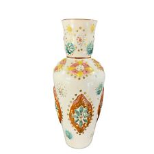 Antique Pompeyi Victorian Majolica Pottery Vase Late 19th Century Porcelain Vase picture