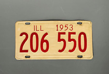 ILLINOIS 1953  -  (1) vintage license plate picture