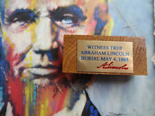 Abe Lincoln burial witness tree piece from the Oak Ridge Cemetery picture