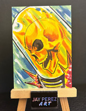 Cosmic Ghost Rider Sketch Card 1/1 Original on card signed Artist ACEO Marvel picture