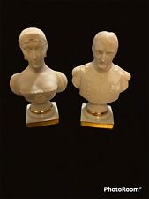 Limoges France Porcelain Bust Napoleon Bonaparte Josephine Vtg Pair Set picture