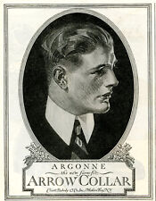 1919 Original JC Leyendecker Ads (2): Arrow Collars Argonne + Paris Mens Garters picture