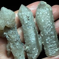 104g  NATURAL skeletal Elestial Candle QUARTZ Crystal&Specular Hematite A734 picture