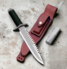 Handmade Rambo first blood 1 knife Rescue combat Bowie Survival knife w/ Sheath picture