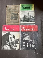The Railroad Trainman + Trains Magazine Lot of 4 - 1916 1943 1948 1949 picture