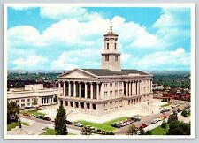 Original Vintage Postcard State Capitol Building Cars Nashville Tennessee USA picture