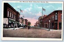 1922 Wisconsin Street Looking East Establishment Kenosha Wisconsin WI Postcard picture