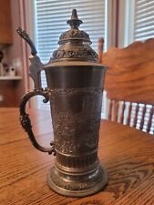 German Pewter Beer Stein Eat And Be Merry picture