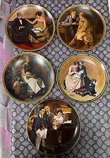 Set of 5 Knowles Norman Rockwell Series Plates Discovered Women,close Harmony.. picture