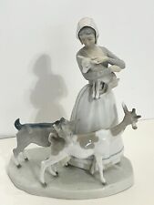 Lladro Spain Porcelain Figurine #1001 Shepherdess and Her Goats 10
