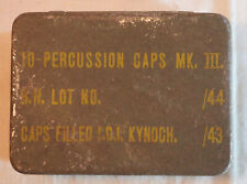 W /|\D - British Military Small 10-Percussion Caps Mk.III Metal Container Tin picture
