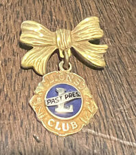 Vintage 1030s Art Deco Lions Club 10K Gold Past President Pin Solid Gold Rare A7 picture
