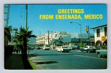 Ensenada-Mexico, General Greeting, Hotel Row, Antique Vintage Souvenir Postcard picture
