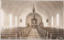 RPPC Postcard Interior Danish Lutheran Church Solvang CA  picture