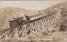 Mt. Washington, NH: RPPC Cog Railway Jacob's Ladder vintage Real Photo Postcard picture