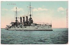 USS OHIO (BB-12) Postcard AMERICAN BATTLESHIP, US Navy WWI Training Ship 1910's picture