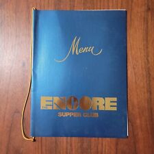 Vintage 1980 The Encore Supper Club Table Menu Louisiana New Orleans  picture