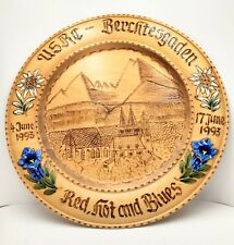 USRC - Berchtesgaden Wood  Red, Hot and Blues Souvenir Plate Vintage 1993 picture