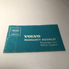 Vintage 1960 Volvo Warranty Booklet Triangle Motors York PA Dealer Cars Station picture