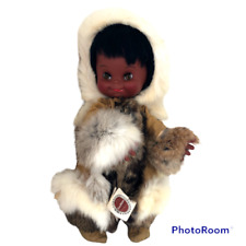 Vintage Collectable Doll/Authentic Canadian Indian/Beaver Fur/Certified by Dep. picture