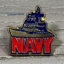Vintage Navy Gold Tone Ship Lapel Pin United States Navy Destroyer Pin Naval picture