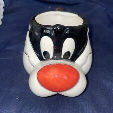 VTG 80s Applause Sylvester The Cat Looney Tunes Warner Bros Ceramic 3-D Mug Cup picture