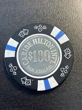 $100 Caribe Hilton San Juan Puerto Rico Casino Chip CHC-100D *Very Very Rare* picture
