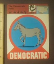 1980 Panarizon The Democratic Party Donkey Symbol Large Card Collectible Vintage picture