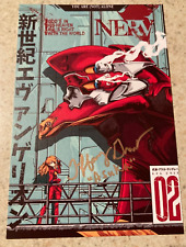 Unit 02 Asuka Langley Evangelion Postcard SIGNED by TIFFANY GRANT/Asuka's VA NEW picture