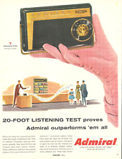 1957 PRINT AD Admiral transistor radio pocket portable music entertainment picture