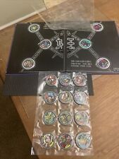 2015 Yo-Kai Watch Medals Lot Of 18 + Board & Binder 2 Are Holo + 3 Extra Sleeves picture