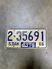 1966 South Dakota Passenger Mt Rushmore License Plate # 2-35691 picture