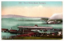 View of Harbor Everett Washington WA Unposted Antique Postcard picture