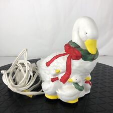 Vintage Goose Christmas Lighted Lamp light Geese With Wreath picture