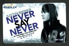 CINEPLEX ( Canada ) Justin Bieber, Never Say Never ( Eng ) 2011 Gift Card ( $0 ) picture