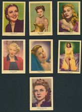 (7) 1955 TV & MUSIC STARS DUTCH GUM CARDS UNNUMBERED GRACE KELLY, LANA TURNER picture