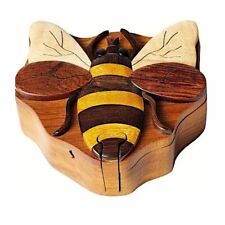 Bee - Wooden Puzzle Box Intarsia Wood Decorative Jewelry Trinket Box  picture