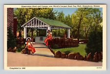 Greensburg KS-Kansas, Observation Hood, Canopy over Well Vintage Postcard picture