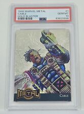 1995 Marvel Metal CABLE Gold Blaster #1 PSA 10 **Low Pop** Rare picture